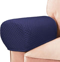 Roytub Stretch Couch Arm Covers, Breathable Armrest Cover for Sofas and Chairs Armrest Cover Keep Home Clean, Scratch-Resistant Sofa Arm Covers Protect and Decorate Your Sofa(Large, Navy, 2PCS)