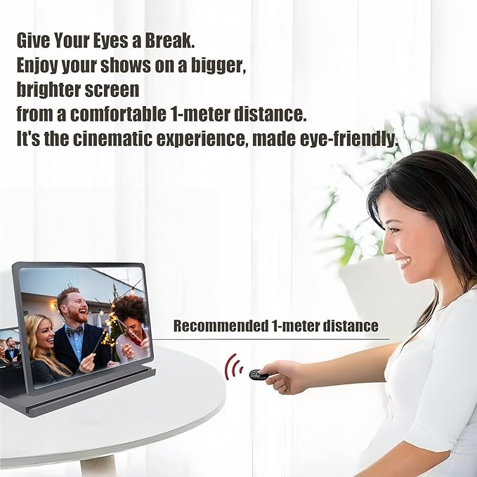 2026 New HD Screen Magnifier Cell Phone Mobile Projector Amplifier Magnifying Version Pull Out Android Smartphones 3D Stand Cellphone Laptop Enlarger Definition Easy Viewing Orientation (12IN)
