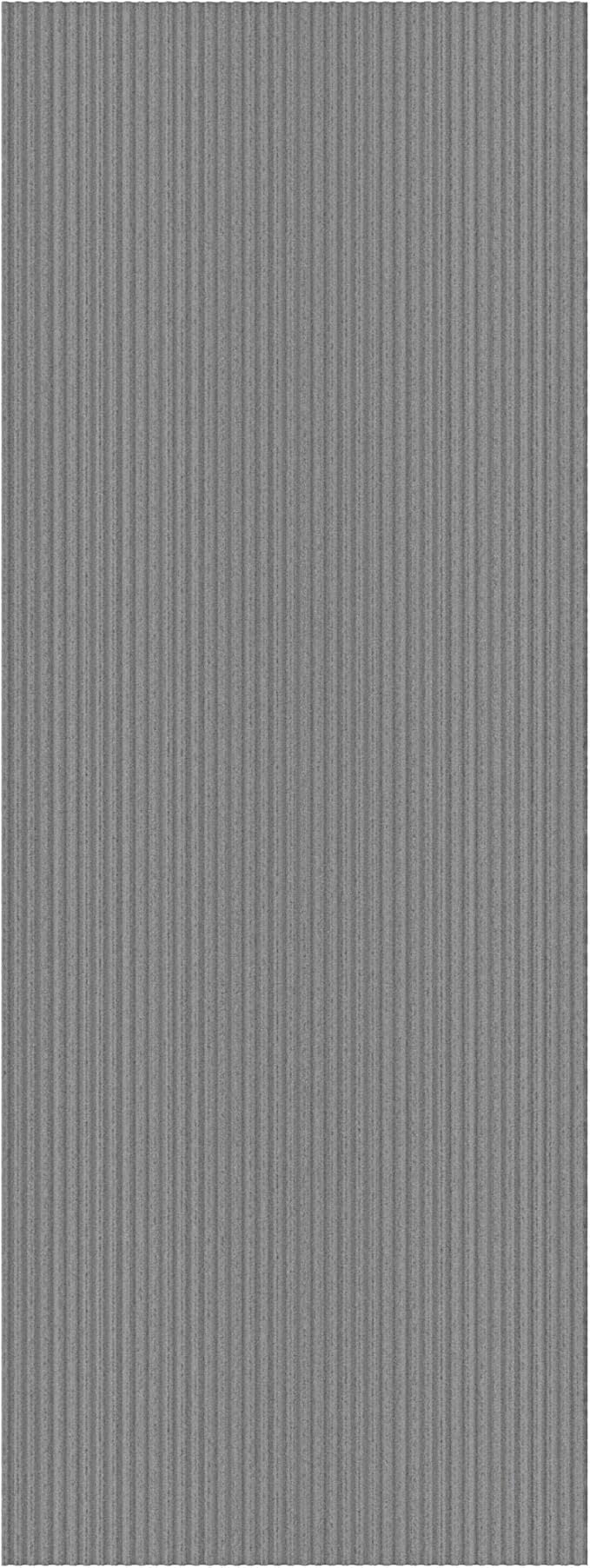 Ottomanson 3'11" x 41' Hallway Runner with Scraper Pile - Extra Durable Non-Slip Rug Mat for Indoor & Outdoor Use - Ideal for Kitchen, Entryway & Garage - High-Traffic Carpet, Gray
