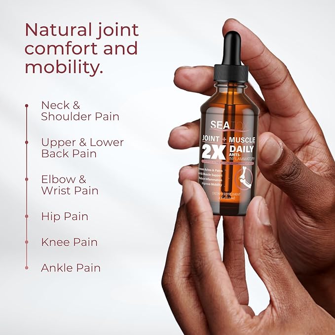 Joint + Muscle Liquid Support - Natural Herbal Blend - For Joint Support, Cartilage, Mobility & Heart Health - Fast-Acting Liquid Supplement - 98% Absorption - Made in the USA - 30-Day Supply
