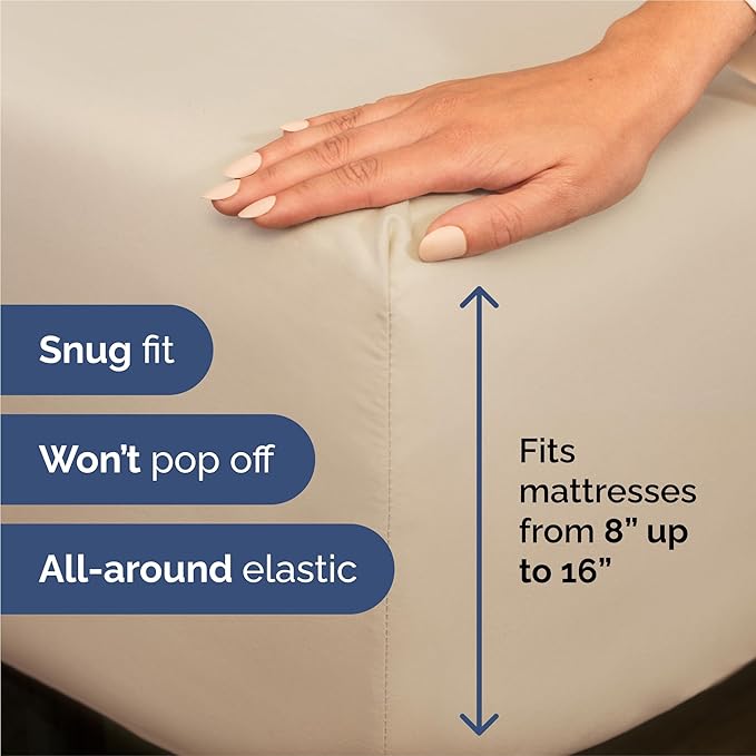 King 6 Piece Sheet Set - Cooling & Breathable Bed Sheets - Hotel Luxury Bed Sheets for Women, Men, Kids & Teens - Comfy Bedding with Deep Pockets & Easy Fit - Soft and Wrinkle Free - King Wheat Sheets