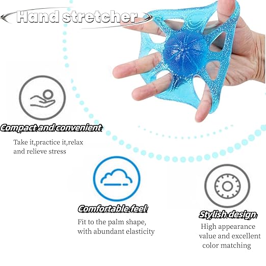 DEEYOTA Finger Exerciser & Hand Strengthener Rehab,Exercise Squeeze Ball for Hands,Hand Strength Trainer for Rehab,Arthritis,Carpal Tunnel(2 Pcs)