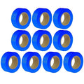 Blue Flagging Tape 10 Pack,Surveyors Tape,1" × 1500' Survey Tape,Tree Marking Ribbon,Non-Adhesive Plastic Ribbon,Trail Marking Tape for Hazardous Areas or Borders