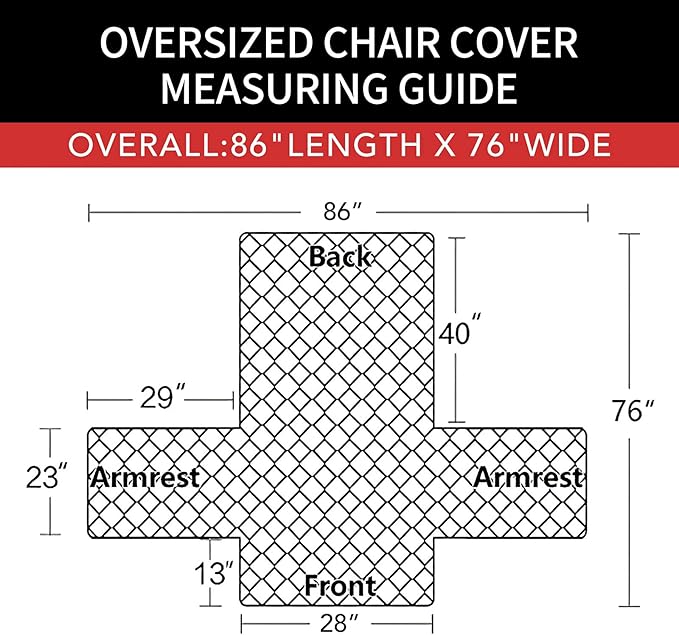 Easy-Going Oversized Chair Sofa Slipcover Reversible Sofa Cover Water Resistant Couch Cover Furniture Protector Cover with Elastic Straps for Pets Dog (Oversized Chair, Beige/Beige)