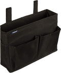Surblue Caddy Hanging Organizer Bedside Storage Bag for Bunk and Hospital Beds, Black, Small