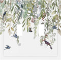 Green Leaf Eucalyptus Leaves Floral Bird Butterfly Decorative Switch Plates 2 Gang Double Toggle Outlet Light Switch Cover Wall Plate Electrical Faceplate for Bed Room Living Room Decor