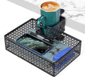Black Modern Under Desk Drawer Organizer Clip-on Cup Holder & Phone Holder
