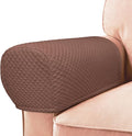 Roytub Couch Arm Covers, Sofa Arm Covers, Stretch Armrest Cover for Sofas, Armchair, Loveseat, Recliner, Sofa armrest Cover, Protect and Decorate Your Sofas, Arm Chair Covers Set of 2 (Medium, Brown)