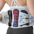 Back Brace for Men Lower Back Pain Relief, Adjustable Back Lumbar Support Belt for Women & Men, Sciatica, Scoliosis and Herniated Disc Relief with Ergonomic Breathable Pads & 5 Stays (L)