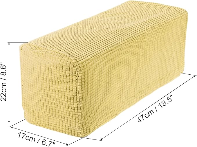 uxcell 2pcs Stretch Armrest Covers for Chairs/Sofas, Couch Arm Covers with Twist Pin, Furniture Protector Slipcovers Beige