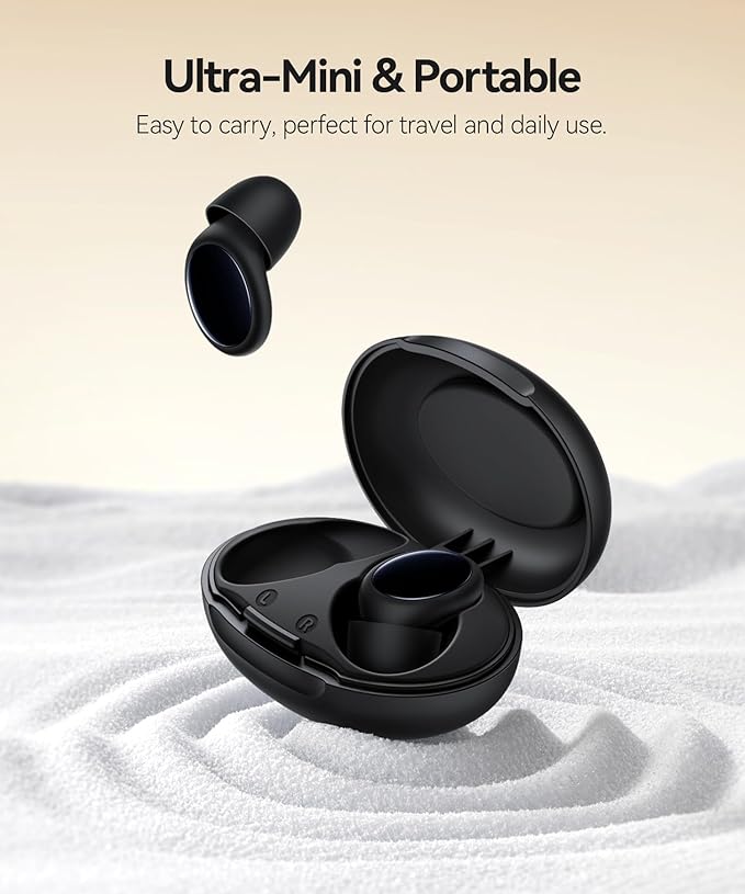 Ear Plugs for Sleeping 45dB Noise Cancelling Ear Plugs for Noise Reduction & Snoring, Concerts, Earplugs for Sleep, Sider Sleepers Airplane, Silicone Earplugs Reusable Concert Ear Plug +8Tip Black