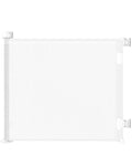 Retractable Baby Gate for Stairs & Doorways, 55" Wide x 33.6" Tall Easy Installation Mesh Dog Gate for Indoor & Outdoor Use,Pet and Dog Safety Gate for Hallways(White)