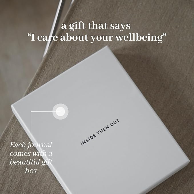 INSIDE THEN OUT Dig Deeper Journal - Guided Daily Journal With 180 Undated Prompts for Intention, Healing, Growth, Gratitude, Self Love & Discovery , Wellness, and Mindfulness - Self Care Routine Gift for Women and Men