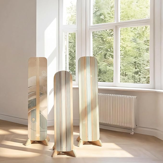 Geelin 2 Pcs Slackline Balance Board Stand Slackline Board Display Rack Wooden Balance Training Accessories for Adult Gym Fitness Center Yoga Surfing Training, 10 x 7.5 x 4 Inch