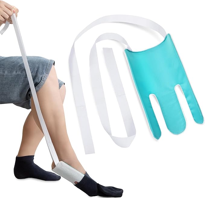 NINEMAX Sock Aids for Putting On Socks,Sock Helper Assistant Device No Bending for Easy On, Puller for Seniors Elderly Disabled Diabetics