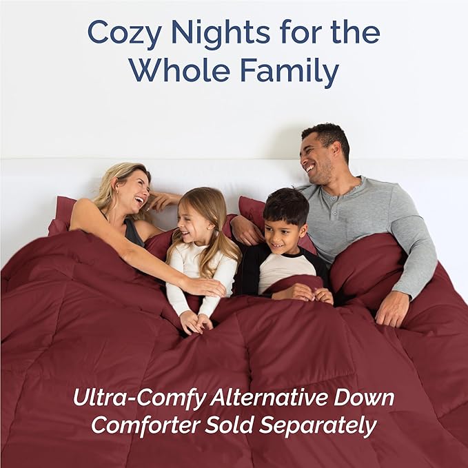 Full 6 Piece Sheet Set - Cooling & Breathable Bed Sheets - Hotel Luxury Bed Sheets for Women, Men, Kids & Teens - Comfy Bedding w/Deep Pockets & Easy Fit - Soft & Wrinkle Free - Full Burgundy Sheets