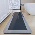 Bath Mats 17x70 Inch, Modernized Magic Mat Bathroom, Rubber Anti Slip Quick Drying Absorbent Bathroom Rug, Shower Room Rugs for in Front of Bathtub, Sink, Blue