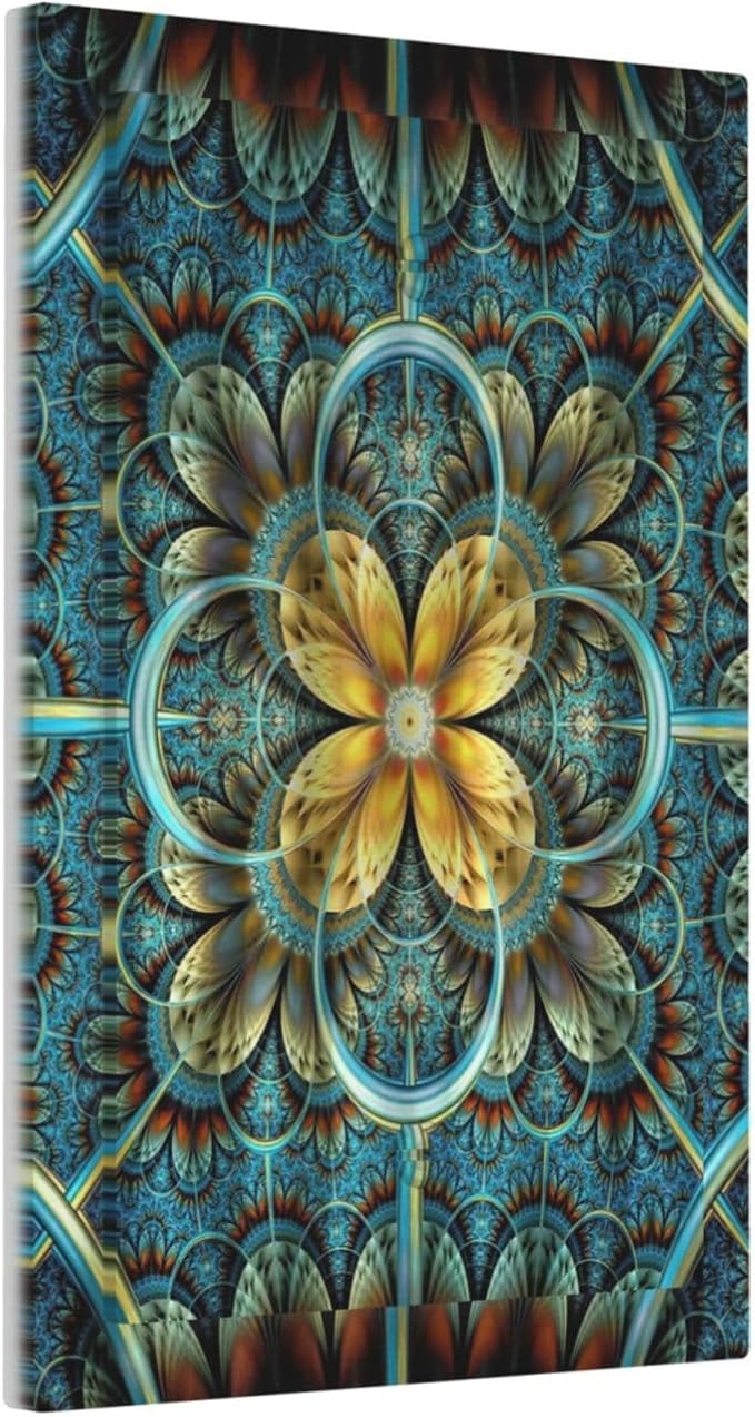 Boho Fractal Mandala Bohemia Wall Plate 1-Gang No Blank Device Electrical Outlet Covers Decorator Electric Receptacle Faceplate for Kitchen Bathroom Home Decor, SPSHIAN20230626