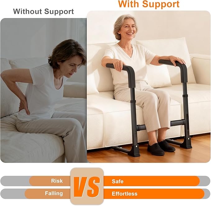 Couch Stand Assist for Elderly, Adjustable Chair Assist for Elderly Sit to Stand, Heavy-Duty Senior Lifting Devices & Standing Aids for Seniors, 400lbs Capacity, Black