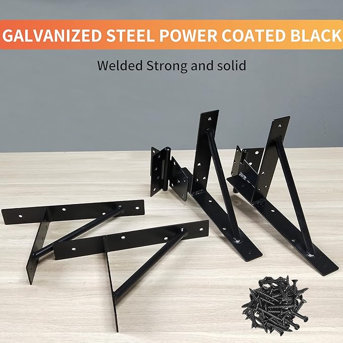 Gate Corner Brace Bracket Heavy Duty Adjustable No Sag Kit Durable Solid Iron for Shed Doors,Driveway Gates,Corral Gates,Wood Windows,Gate Frame Kit,Gate Hardware