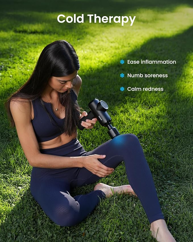 RENPHO Active Thermacool 2 Massage Gun with Heat and Cold, New Year's Gifts, [2026 Upgraded] Percussion Deep Tissue Handheld Neck Massager, FSA Approved, Muscle Masajeador for Men Women Athletes HSA