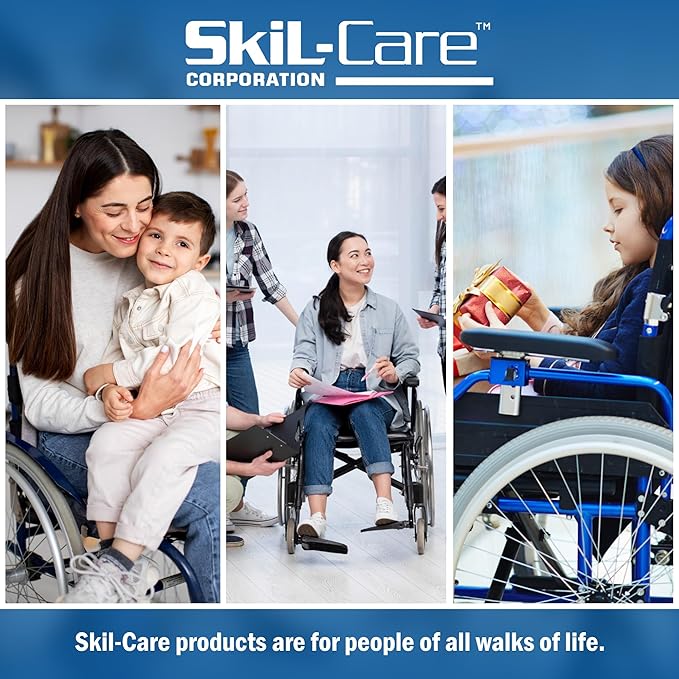 Skil-Care 45-Degree Bed Positioning Wedges, 17" L x 8" W x 8" H - Pressure Relief, Coccyx & Hip Support, No Cover (Pair), 554020