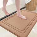 Grandaily Memory Foam Bath Mat Rug 30x20, Ultra Soft, Non-Slip and Absorbent Bathroom Rugs, Machine Wash Dry, Comfortable Bath Carpet for Bathroom Floor, Tub and Shower, Dark Beige