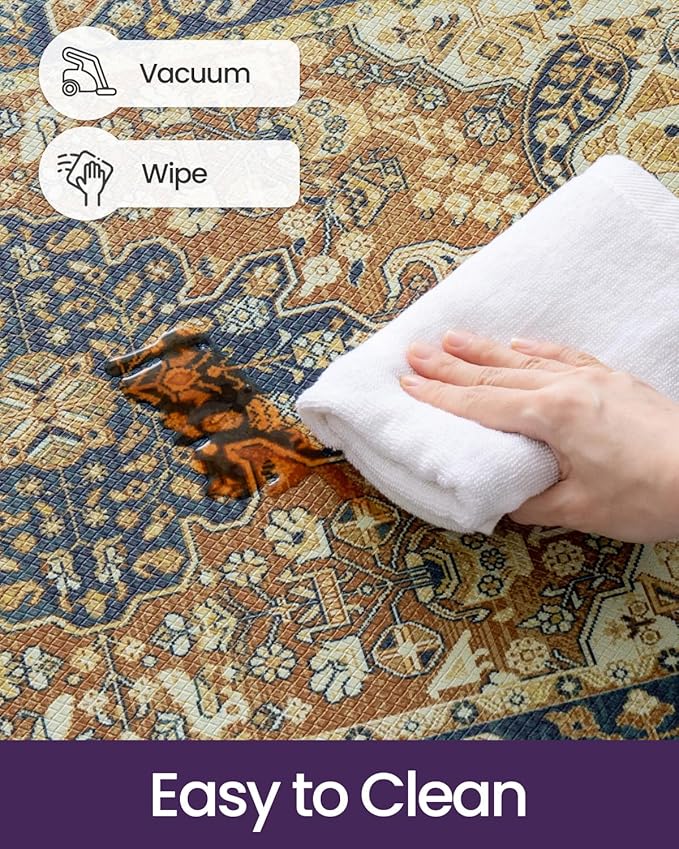 DEXI Kitchen Mats for Floor Cushioned, 23x86 Extra Large Long Runner Rug Non Slip, Waterproof Soft Comfort Standing Padded Anti Fatigue Decorative, Brown Beige, 23x86