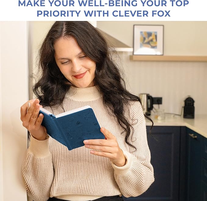 Clever Fox Fitness & Food Journal Pocket – Nutrition & Workout Planner for Women & Men – Diet & Gym Exercise Log Book with Calendars, Diet & Training Trackers – Lasts 3 Months, 4.3x5.5” (Mystic Blue)