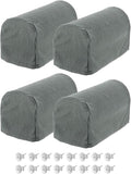 uxcell Stretch Armrest Covers Armchair Anti-Slip for Chairs Sofas Couch Arm Covers Recliner Sofa Light Gray 4 Pcs