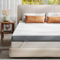 EnHomee Memory Foam Mattress Topper,3 Inch King Mattress Topper Pressure Relief with Cooling Gel and Removable & Washable Embossed Cover, CertiPUR-US & Oeko-TEX Certified, White, King