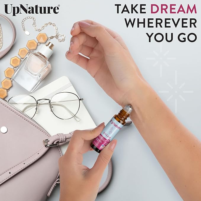 UpNature Dream Sleep Essential Oil Roll On – Natural Sleeping Blend with Lavender, Chamomile Aromatherapy Oils