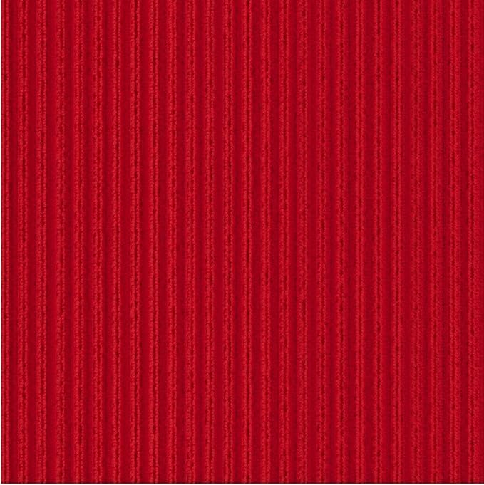 Ottomanson 2' x 20' Hallway Runner with Scraper Pile - Extra Durable Non-Slip Rug Mat for Indoor & Outdoor Use - Ideal for Kitchen, Entryway, Patio & Garage - High-Traffic Carpet, Red
