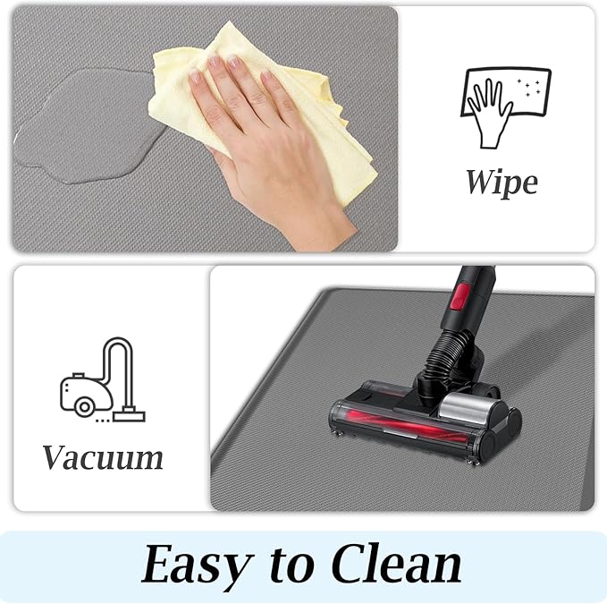 Artnice Kitchen Floor Mats Cushioned Anti Fatigue Mat, Waterproof Non-Slip Standing Desk Mat, 0.75" Heavy Duty Comfort Kitchen Rugs for Home, Work Station, Office(20" x 39", Grey)