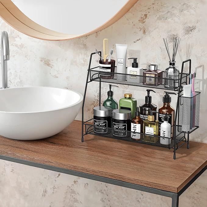 Bathroom Organizer Countertop, Spice Rack Organizer for Cabinet,Bathroom Counter Organizer, Kitchen Countertop Organizer
