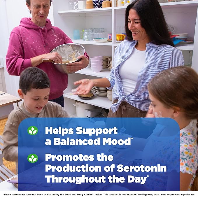 Natrol 5-HTP 200mg Dietary Supplement to Support a Balanced Mood, 60 Time Release Tablets, 60 Day Supply