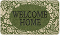 Welcome Spring Door Mat Green Leaves Doormat Indoor Outdoor Entrance Summer Decor Outdoor Rug Low-Profile Floor Rug Non Slip Spring Summer Decor Rubber Mats for Home Decoration 17x29Inch
