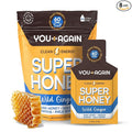 You Again Super Honey Wild Ginger Packets | Workout Clean Energy Gel Packs | Cycling, Endurance, Running Gel or Energy Snack | Paleo & Carnivore Snack | Gluten-Free | Made in USA | 8 Count