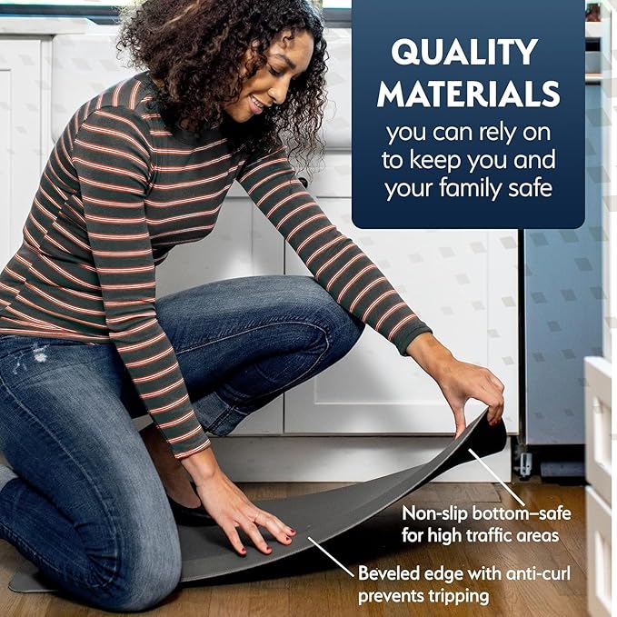 Anti Fatigue Mat, Kitchen Mats for Floor, 3/4" Cushioned Kitchen Rug and Standing Desk Mat & Garage, Non Slip, Waterproof and Stain Resistant