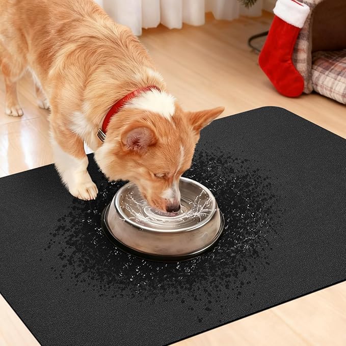 Ultra Thin Bath Mat, Upgrade Backing Non Slip Thin Bath Mats Fit Under Door, Quick Dry Ultra Absorbent Bathroom Rugs, Machine Washable Bath Rugs for Bathroom, Bathtub & Kitchen, Black/Solid/32"x20"