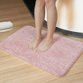 Luxury Cherry Pink Non-Slip Bathroom Rugs for Christmas【17'' x 24''】 Highly Absorbent Washable and Ultra Soft, Extra Thick Fluffy Bath Mats for Shower/Kitchen/Bathtub Floor