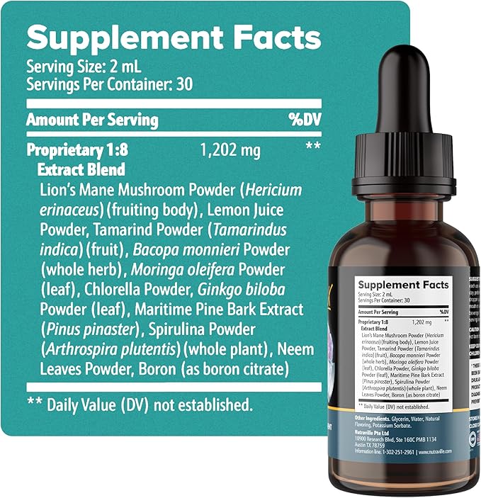 Pineal Guardian X - Rapid Pineal Gland Decalcification Drops for Cognitive Health Support - Brain Supplement to Keep Cognitive Function, Memory and Focus in Top Shape - 60ml