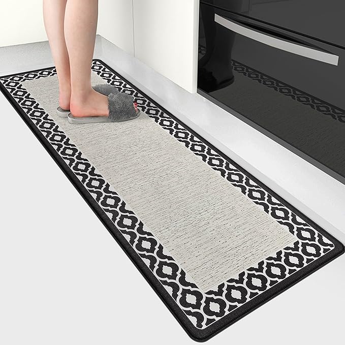 Anti Fatigue Kitchen Rug Kitchen Floor Mats Cushioned Anti Fatigue Memory Foam Kitchen Rugs Padded Kitchen Floor Mat Non Slip Washable Kitchen Mats for Floor Laundry Office Sink 17.3 x 47.2inch