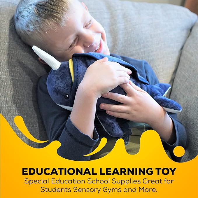 SENSORY4U Buckle Pillow Narwhal – Sensory Motor Aid for Fine Motor Skills, Hand-Eye Coordination & Pediatric Occupational Therapy Support