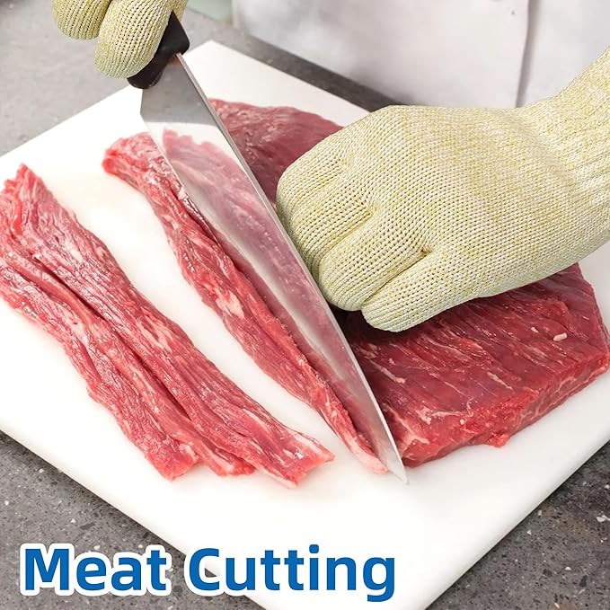 Schwer SlicePro Ultra-Durable ANSI A9 Cut Resistant Gloves PR1501, 10X Reinforced Food Grade Cutting Glove, Mandoline Gloves for Kitchen Meat Cutting, Oyster Shucking, Fish Fillet Processing, M