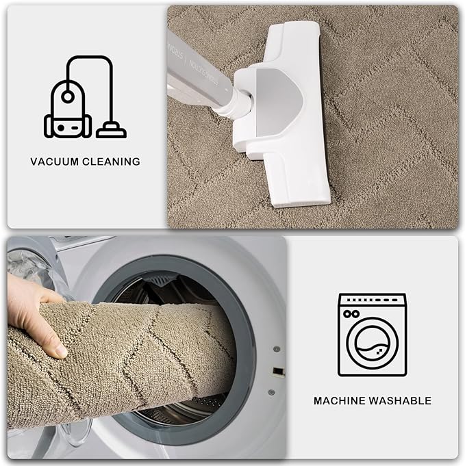PURRUGS Dirt Trapping Door Mat 20" x 31.5", Non-Slip Machine Washable Entry Rug, Shoe Scraper, Dog Doormat, Super Absorbent Welcome Mat for Front & Back Door, Muddy Wet Shoes & Paws, Taupe