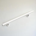Meranti Aluminum Handrail for Indoor or Outdoor Steps and Stairs – Hand Rails for Elderly – DIY Complete Stair Railing Kit (AHR, Glossy White, 4' Length)