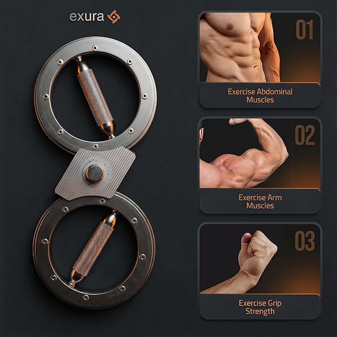 Exura Forearm Exerciser - Arm Rotation Burn Machine for Rehab & Physical Therapy, Boxing Equipment with Adjustable Resistance for Shoulder Mobility, Forearm Trainer & Grip Training
