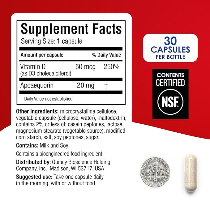 Prevagen Extra Strength - 90 Capsules (3 Month Supply) | Formulated for Your Brain | 20mg of Apoaequorin Plus Vitamin D3
