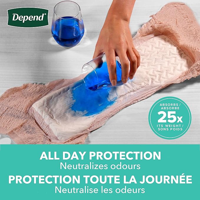 Depend Incontinence Underwear for Women, Extra-Large, 30 Count | Maximum Absorbency | Fit-Flex | Disposable | Blush